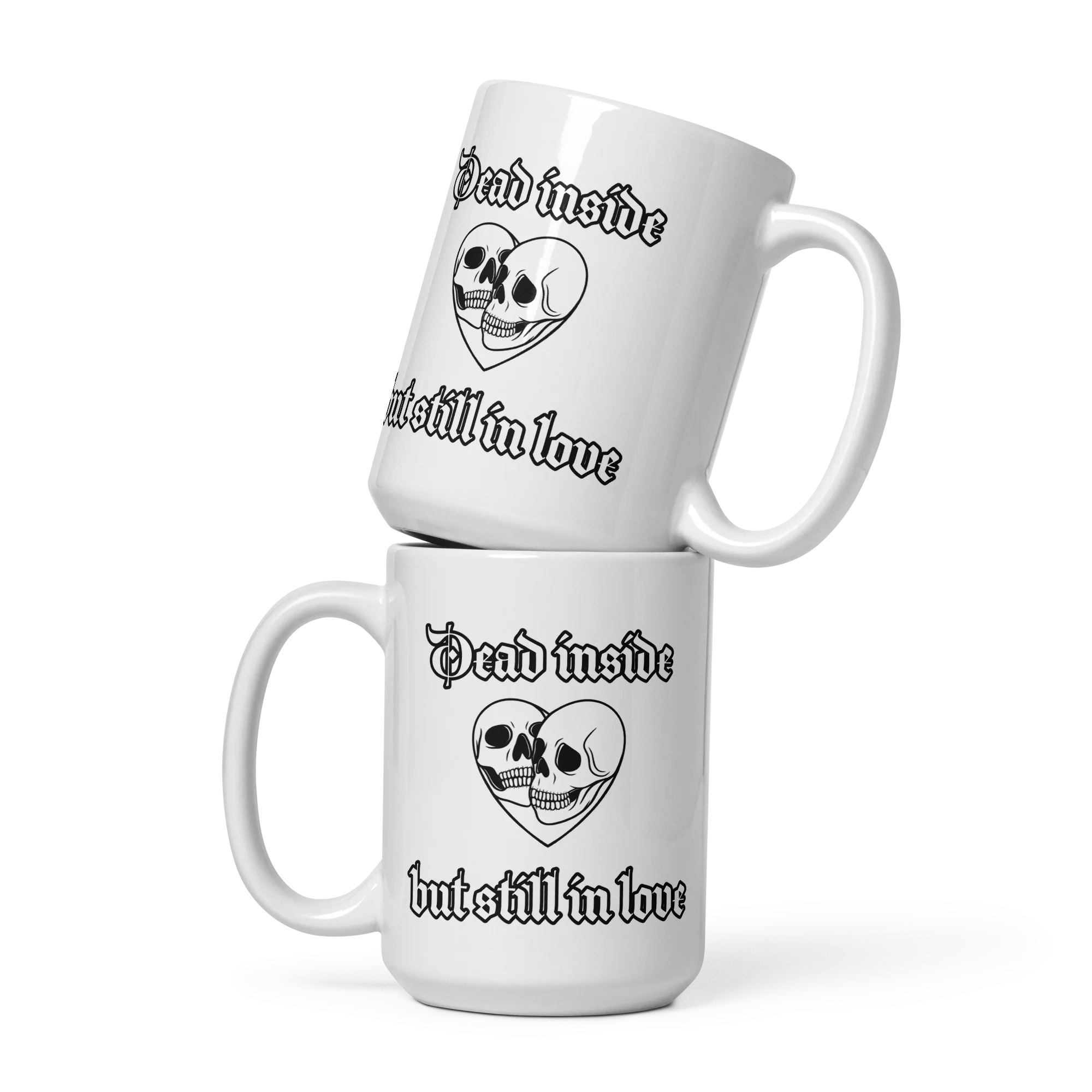 Dead Inside but Still in Love glossy, ceramic mug (BOBI) - Image 3