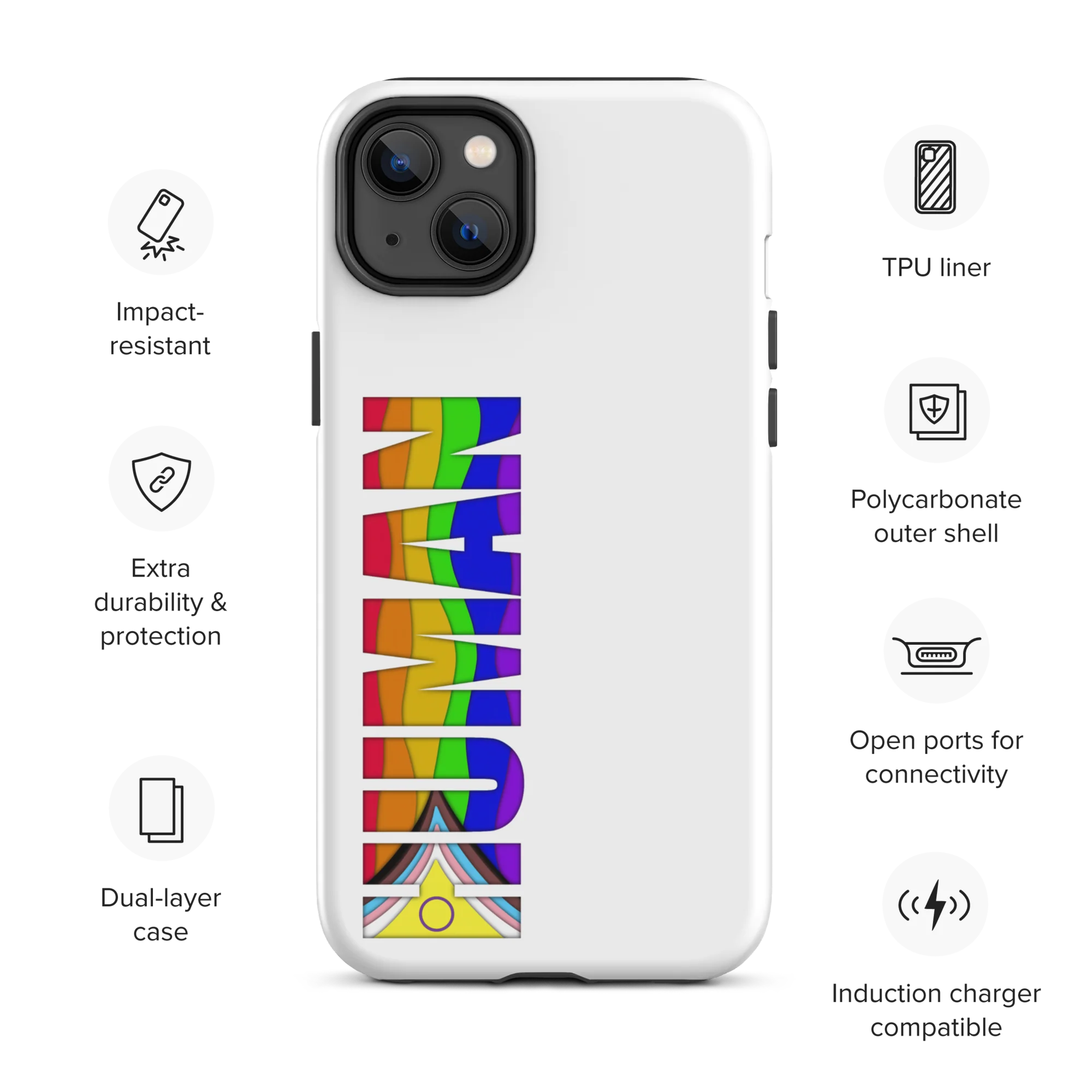 Tough HUMAN Pride Case for iPhone® - Image 14