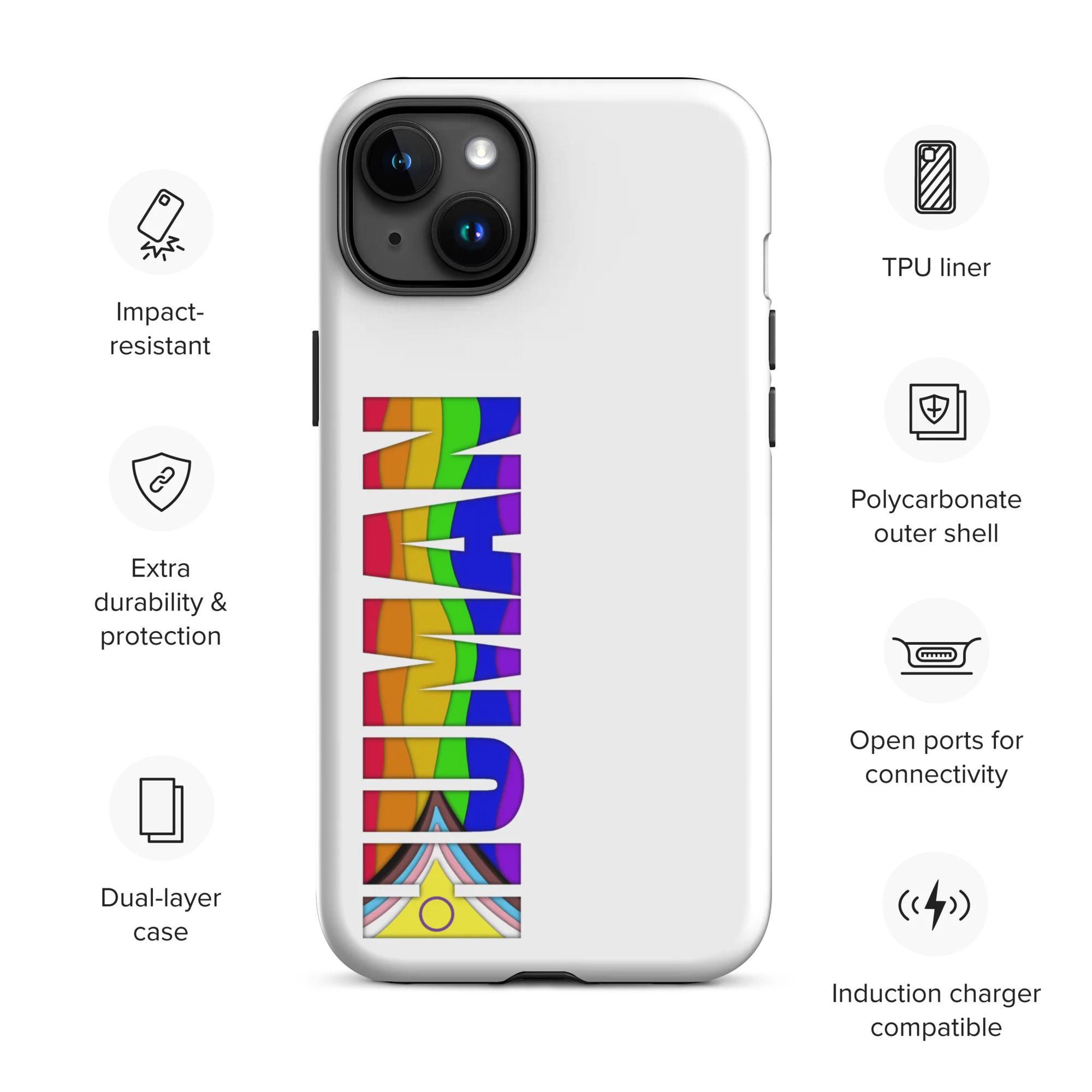 Tough HUMAN Pride Case for iPhone® - Image 18