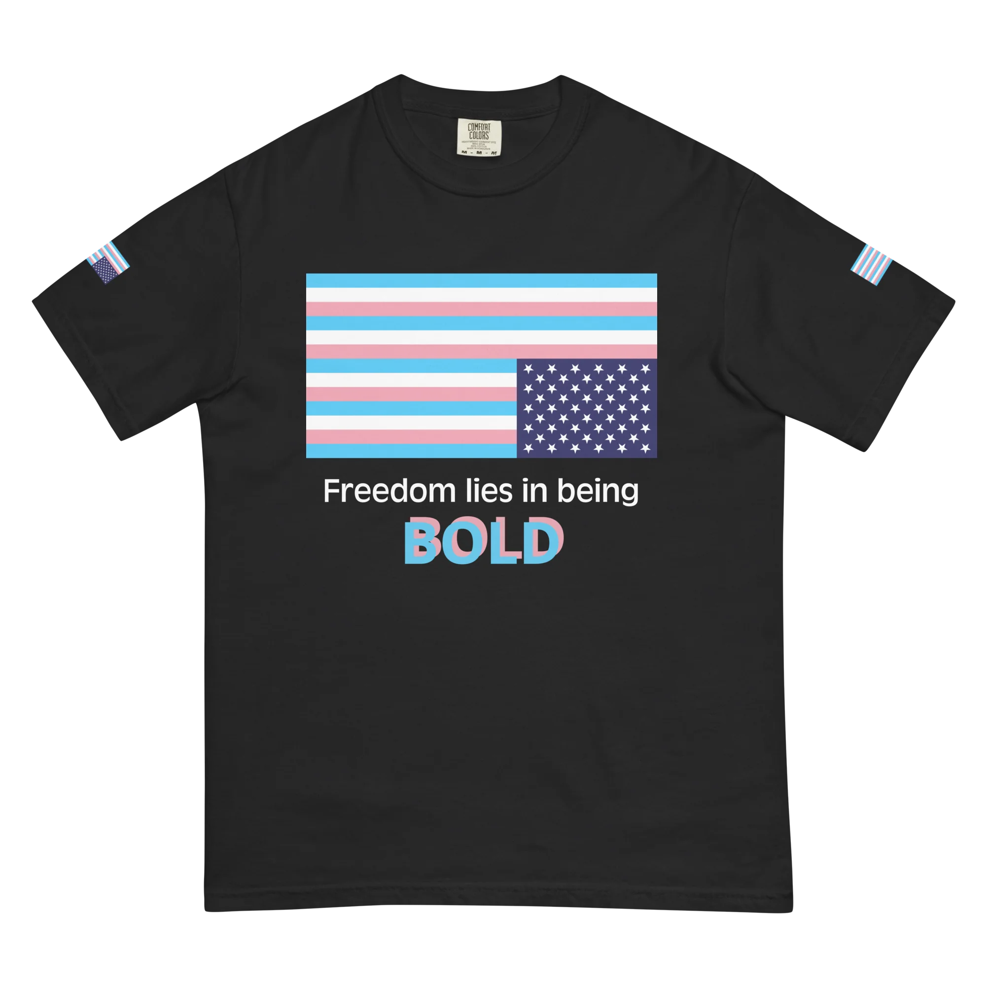 Trans protest flag tee (bright color variant) - Image 11