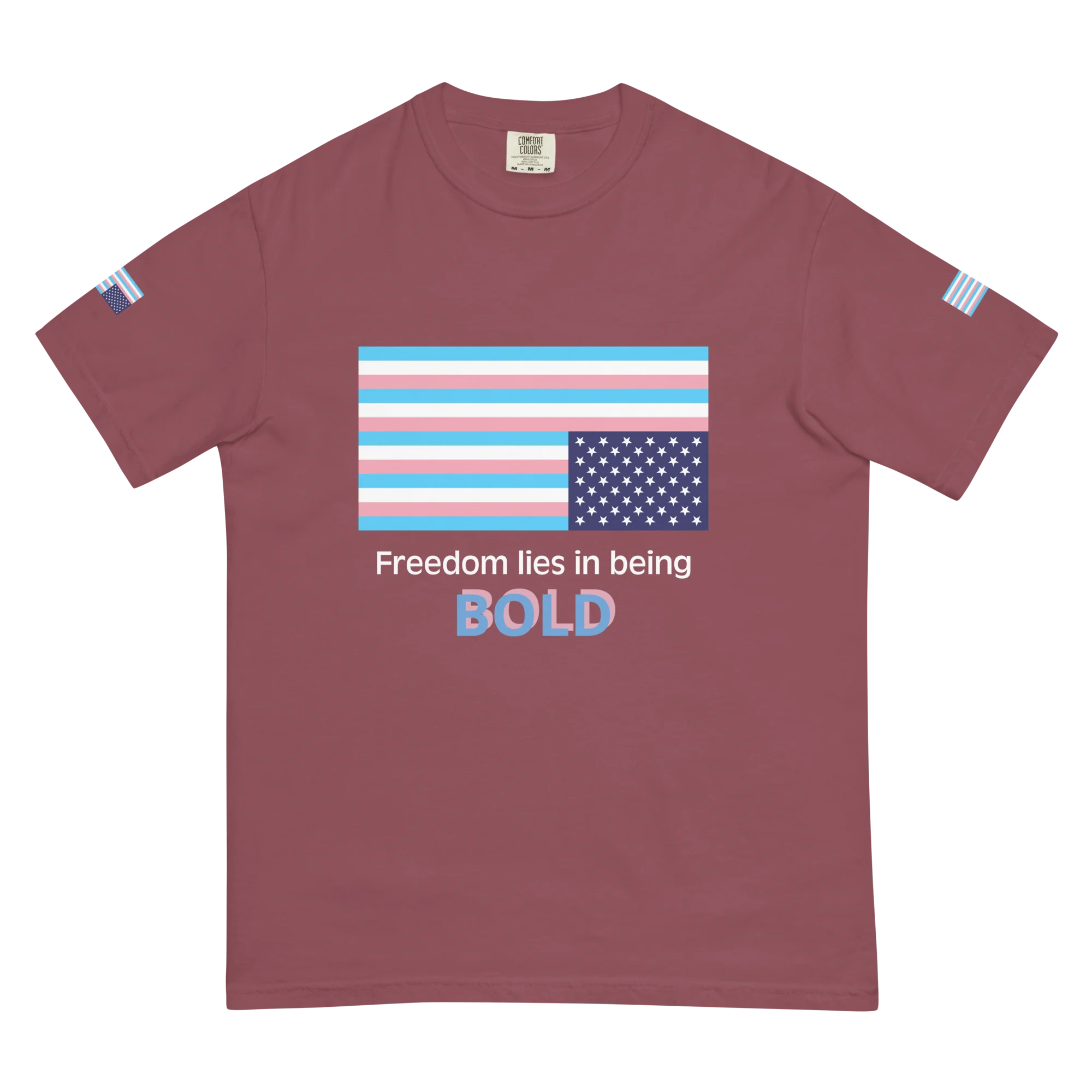 Trans protest flag tee (dark color variant) - Image 6