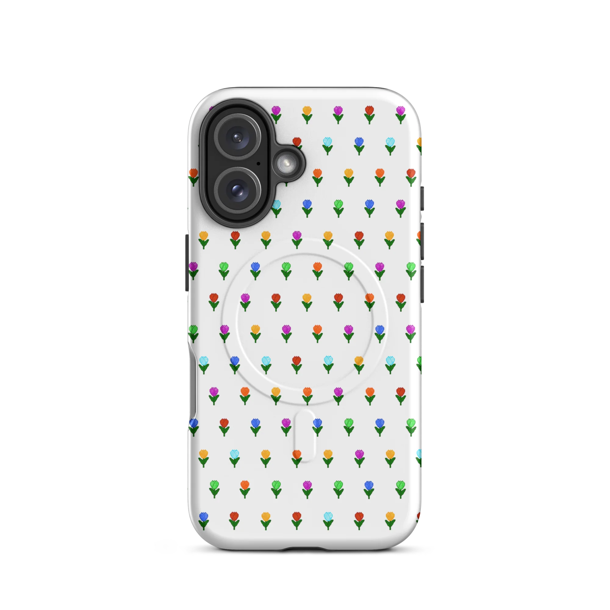 Tulip pixel dot MagSafe® tough case for iPhone® - Image 5