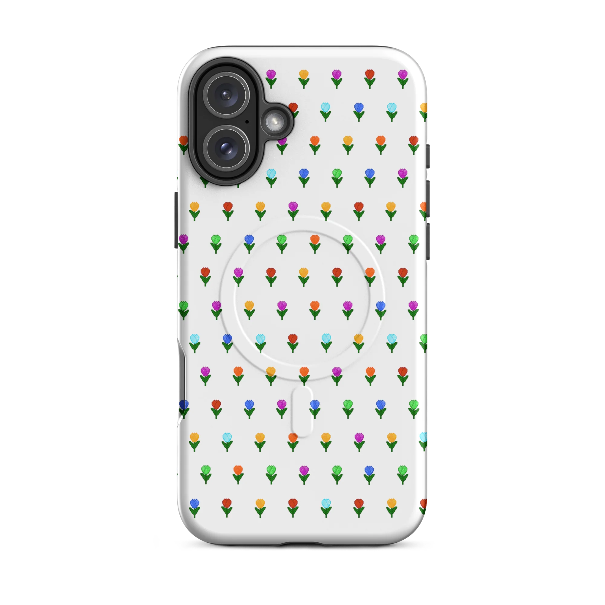 Tulip pixel dot MagSafe® tough case for iPhone® - Image 6