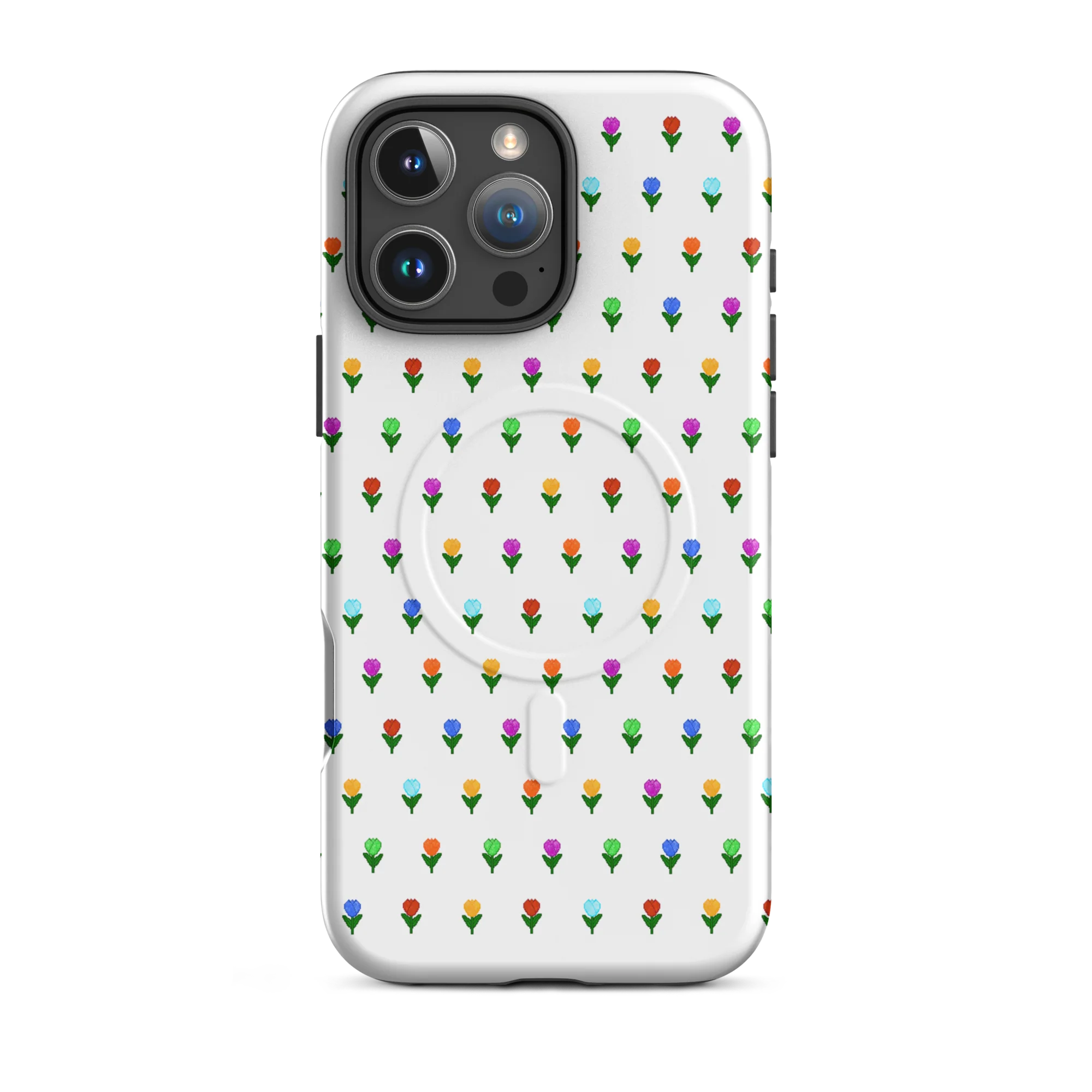 Tulip pixel dot MagSafe® tough case for iPhone® - Image 8