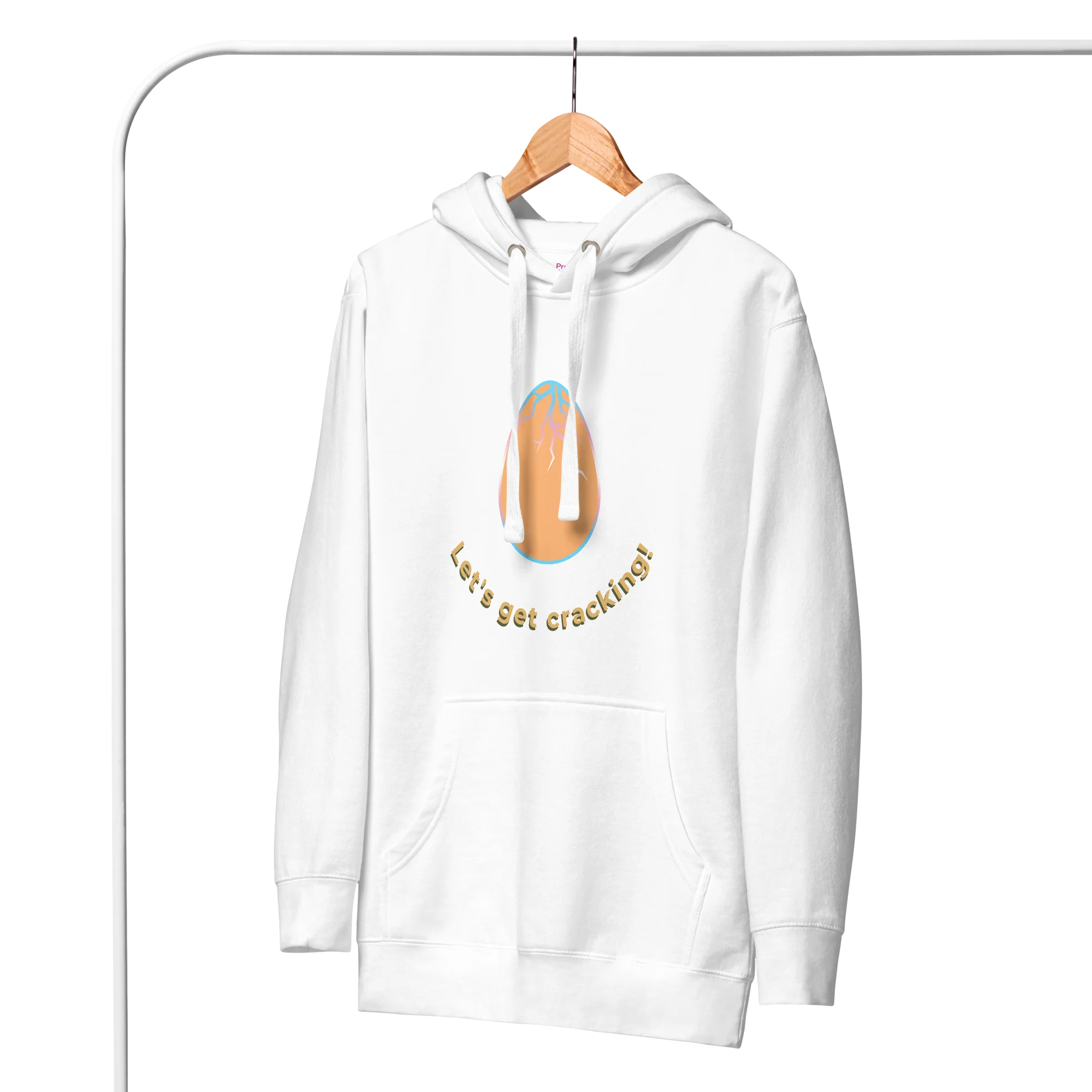 Unisex Hoodie "Let's get cracking!" - Image 3